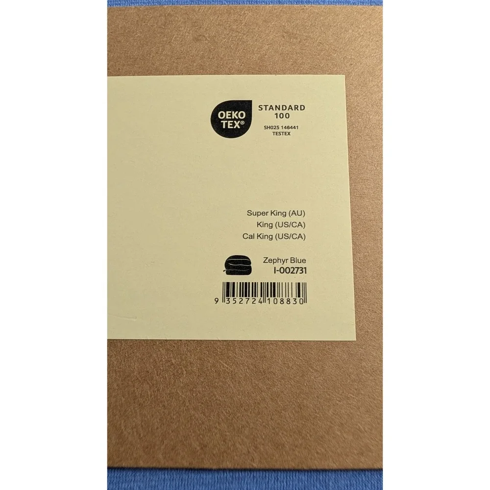 Sheet Society Miller Jersey Quilt Cover Zephyr Blue King Cal King Cotton Duvet